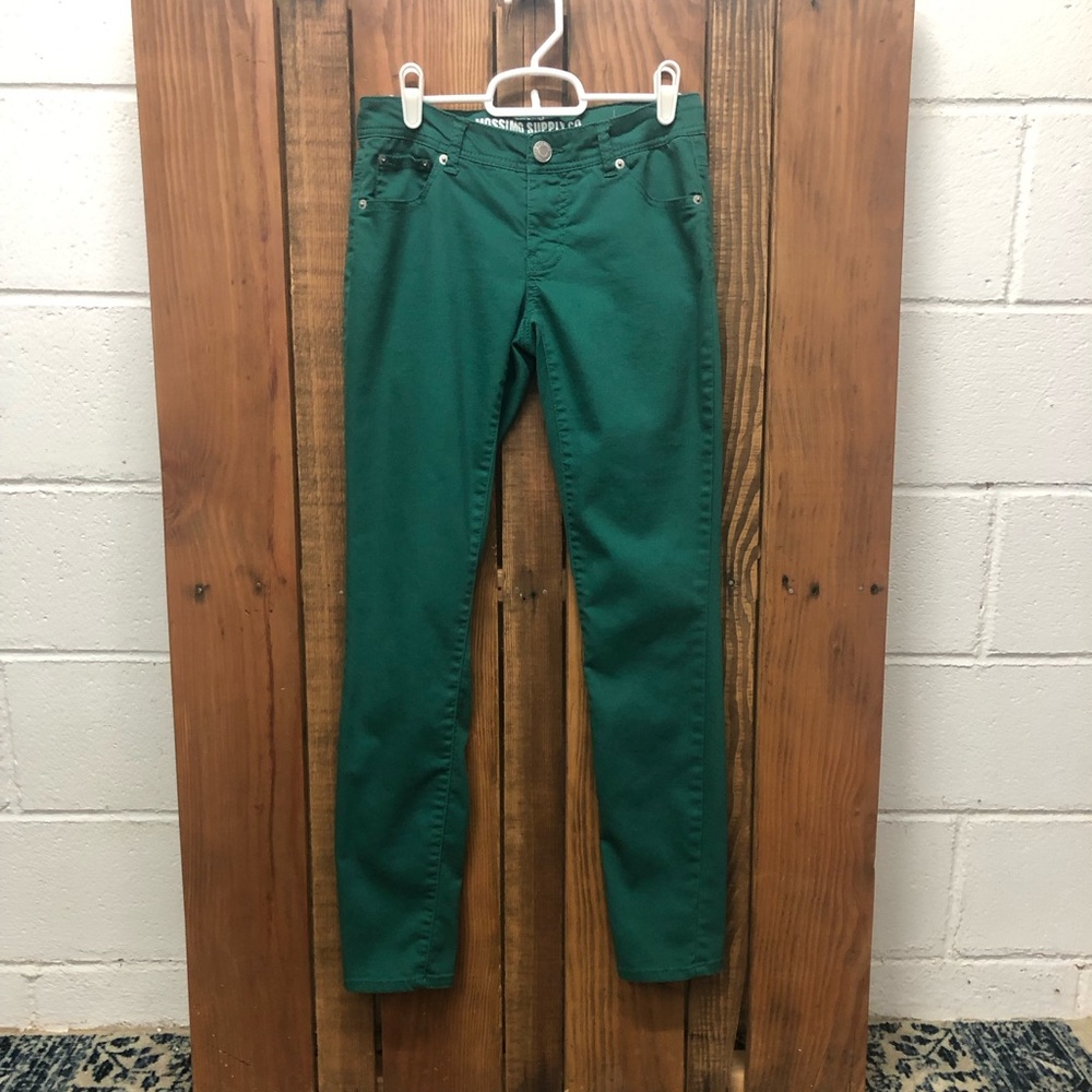 Mossimo Supply Co. size 5 green skinny jeans - Picture 3 of 7